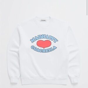 MADHAPPY COACHELLA RARE BIG HEART FLEECE CREWNECK- BRAND NEW